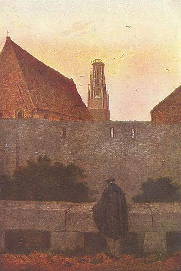 Caspar David Friedrich By the townwall oil painting image